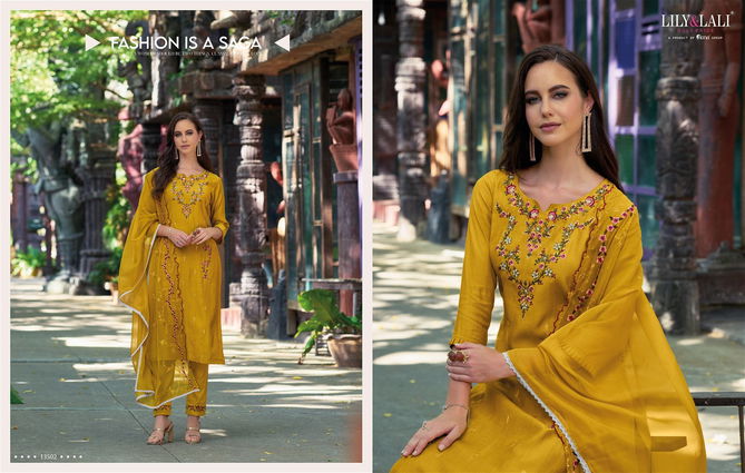 Lily And Lali Rang Ja Viscose Readymade Suits Catalog
